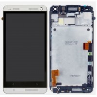 LCD digitizer assembly for HTC M7 One 801e 801h with frame